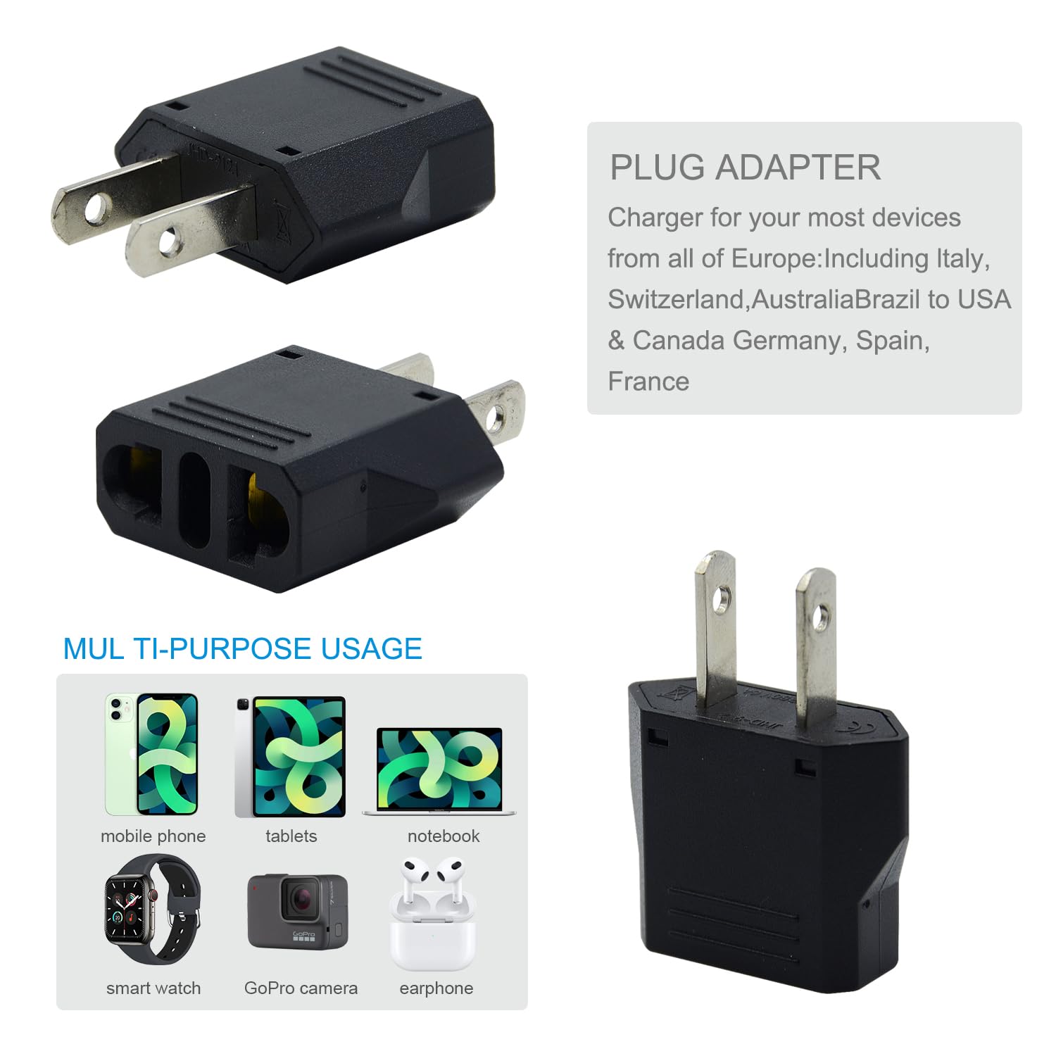 HOPESUNIN Adaptadores Internacionales (Adaptadores 1)