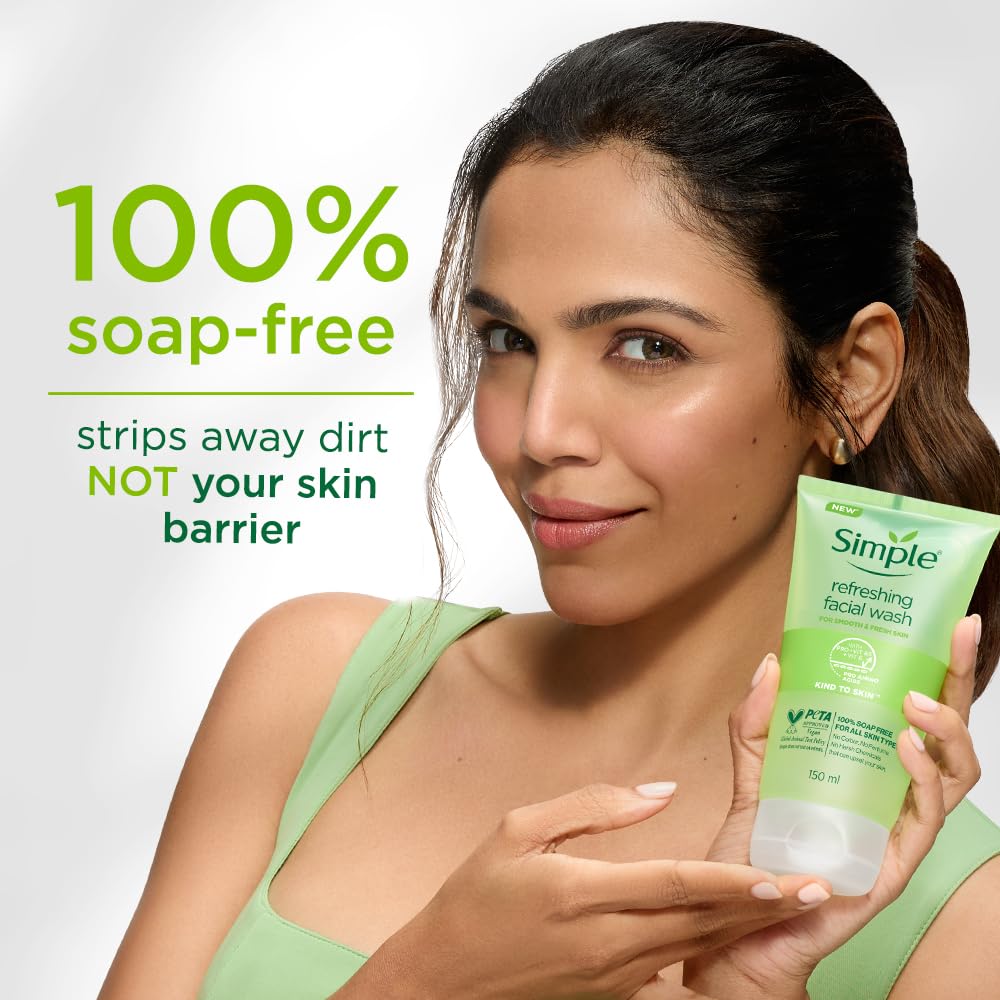 Simple Kind To Skin Refreshing Facial Wash Gel 150 Ml by Globalbeauty by Global Beauty