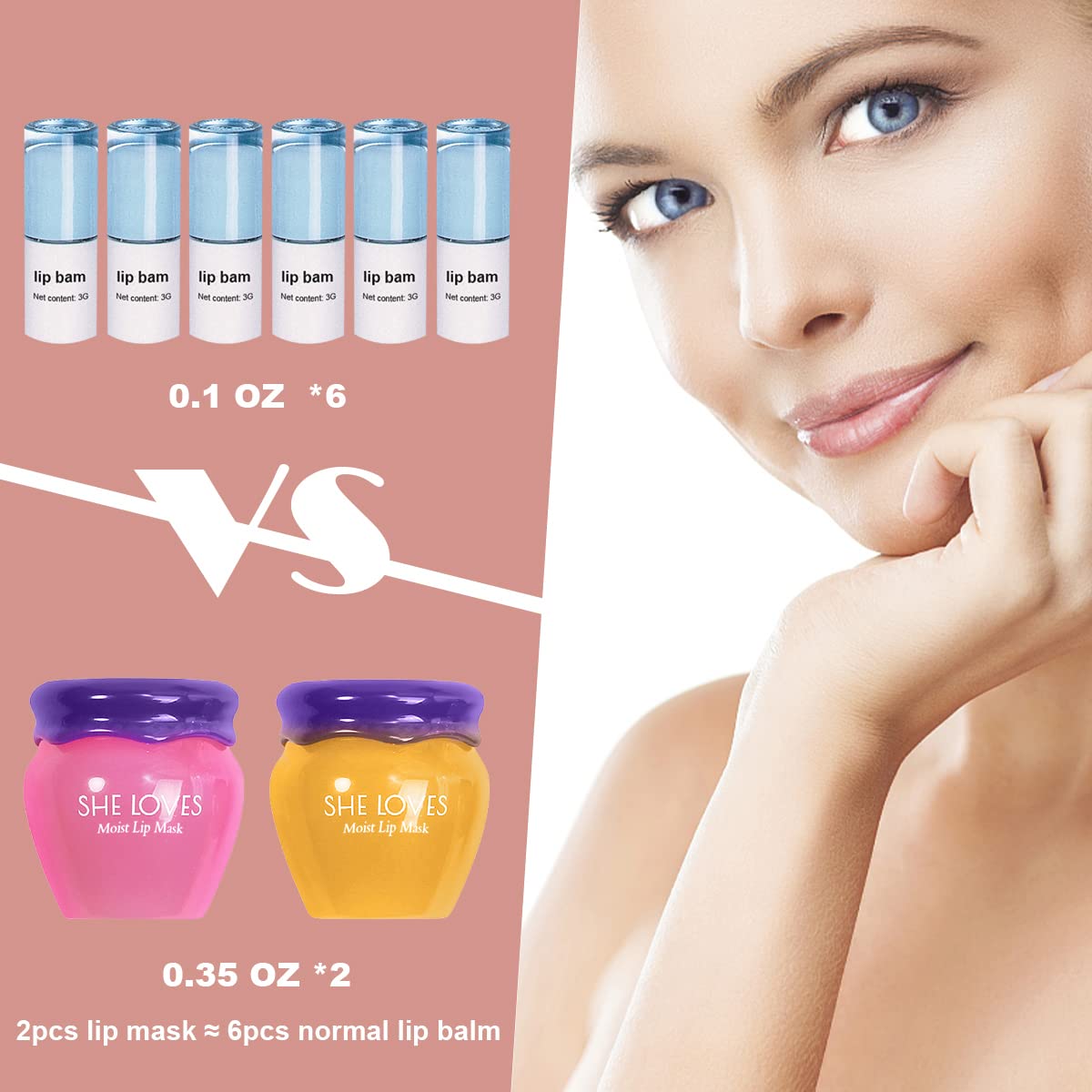 Pack de 2 Mascarillas de Labios Honey&Sakura Hidratante y Reparador para Día y Noche