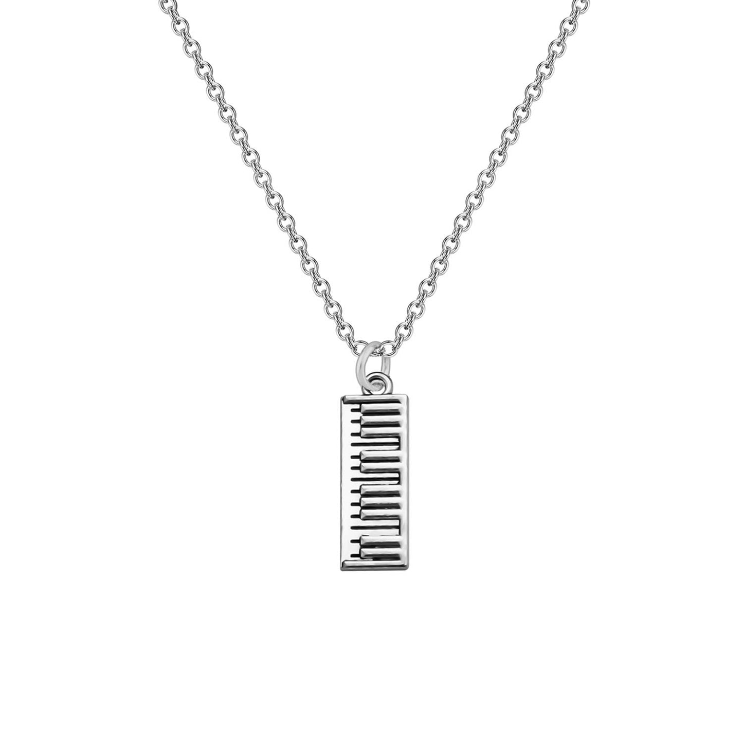 CHOORO Llavero con colgante de teclado de piano con cremallera para pianista, profesor de piano, amantes de la música, Collar, 2*3