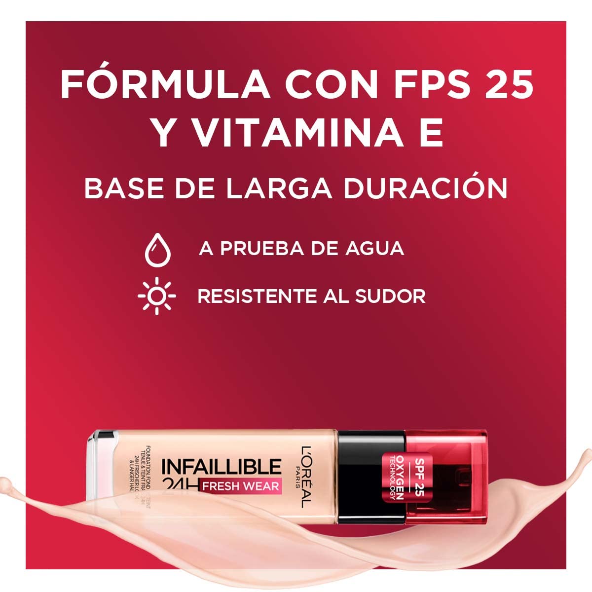 L´Oréal Paris, Corrector liquído de larga duración 24h,Infallible More than concealer,Tono 326 Vanilla, 14.4ml + L´Oréal Paris, Base de maquillaje líquida de larga duración, 30ml