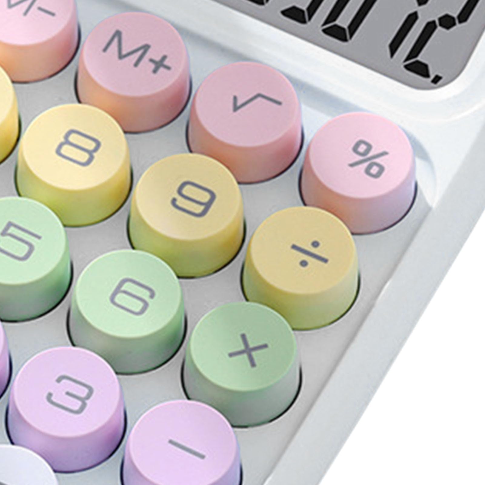 Calculadora Electrónica de Colores, Calculadora a Prueba de Salpicaduras, Conveniente para Uso Escolar y Doméstico (Blancos de Luna)