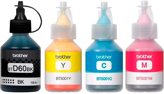 Brother Kit de 4 Tintas BTD60BK BT5001Y BT5001M BT5001C