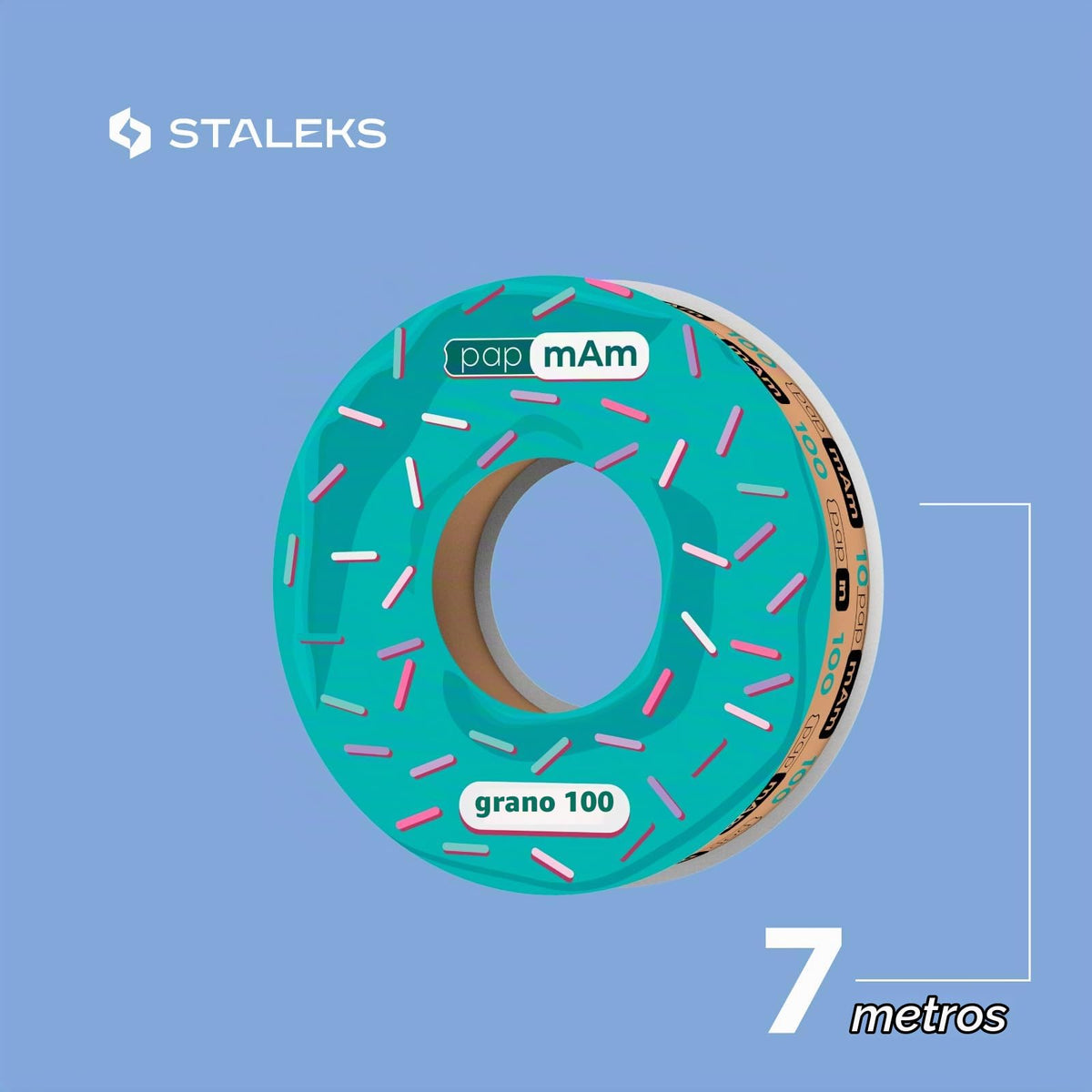 STALEKS PRO Expert PapmAm - Rollo de repuesto para lima de uñas, grano 100