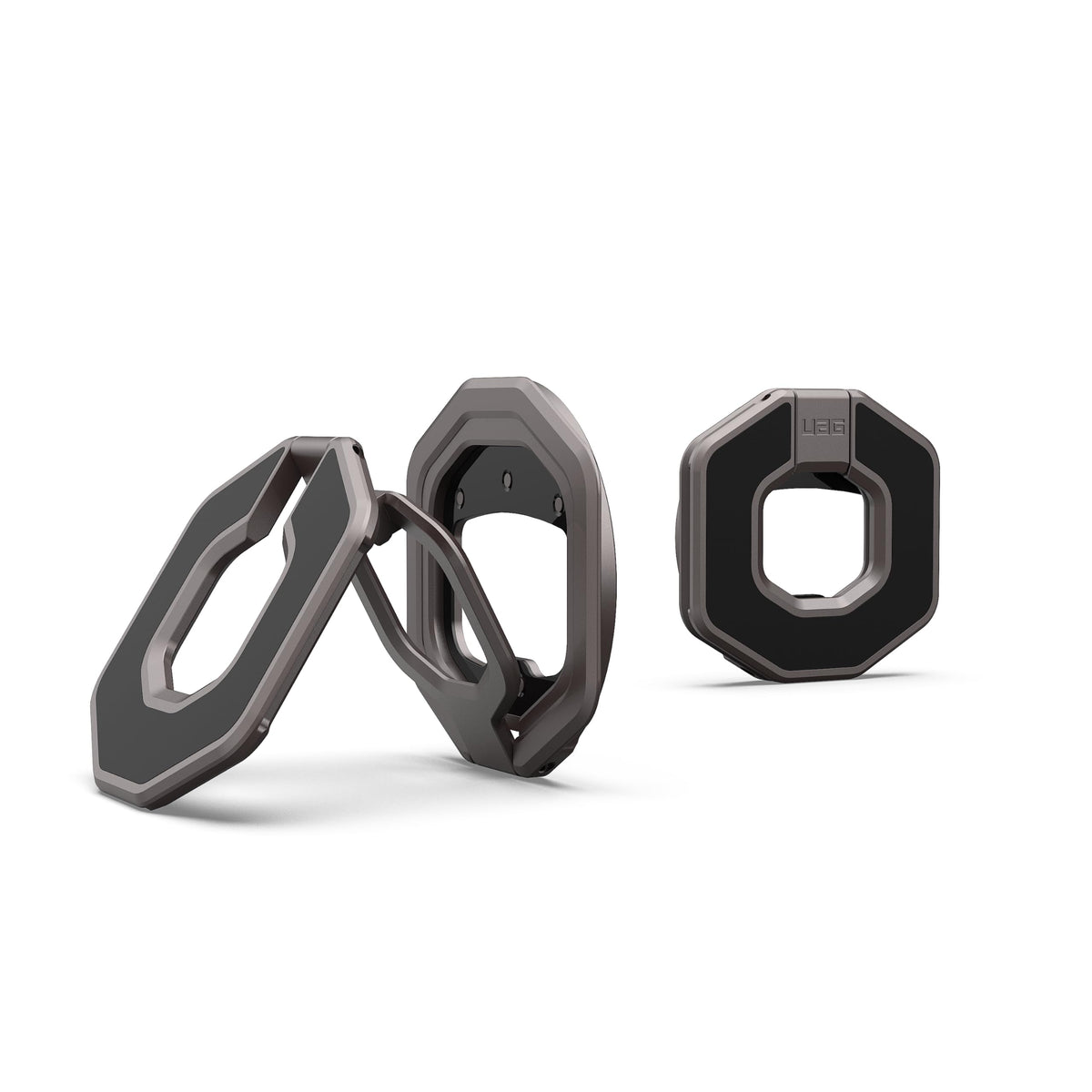 Soporte de Anillo Magnético Urban Armor Gear UAG Negro con Abrebotellas Incorporado y Rotación 360 Grados Compatible MagSafe