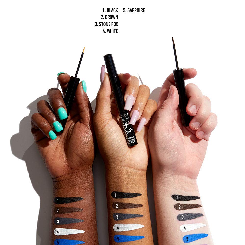 NYX Professional Makeup,Epic Wear, Delineador Líquido de Ojos, Stone Stone, 3.5ML