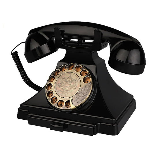 Teléfono fijo retro, teléfono fijo antiguo vintage, dial rotativo de los años 1930, teléfono decorativo al estilo antiguo para personas mayores, teléfonos rotativos básicos para la