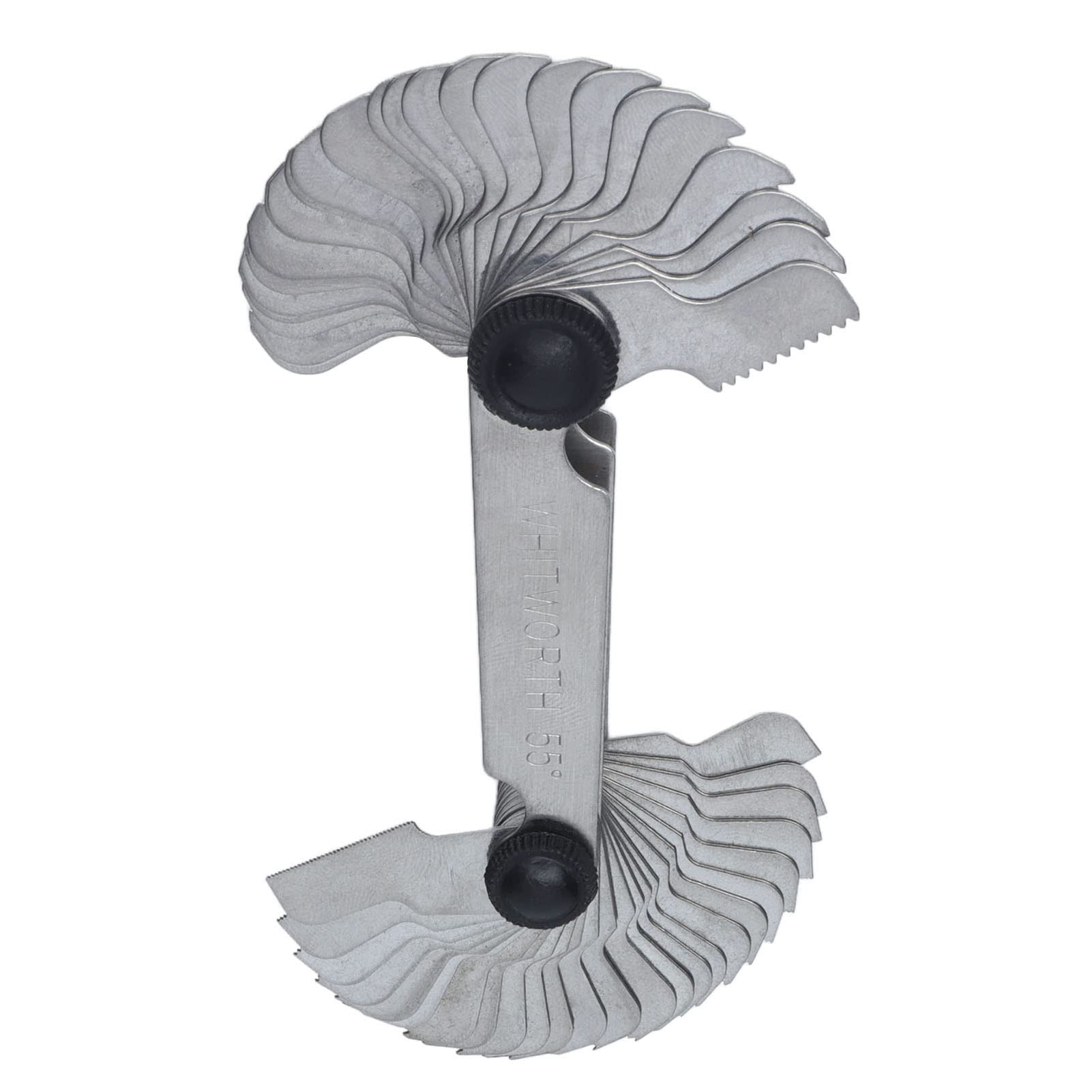 Medidor de Paso de Rosca Acero Inoxidable Plateado para Medición Industrial