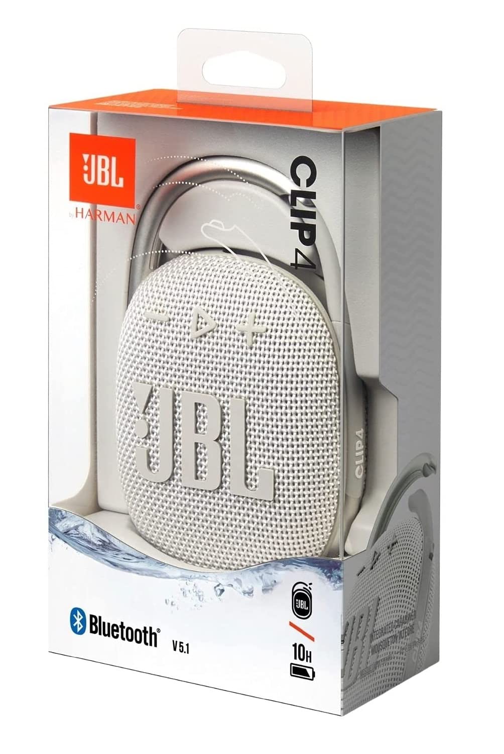 JBL Paquete de 2 Clip 4 altavoces de audio Bluetooth inalámbricos impermeables (blanco)