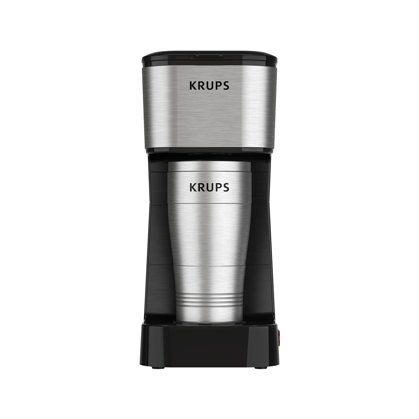 KRUPS Cafetera Personal To Go, tu café en cualquier lugar en todo momento, ideal para uso personal con termo portátil, capacidad 400 ml,KM206D50