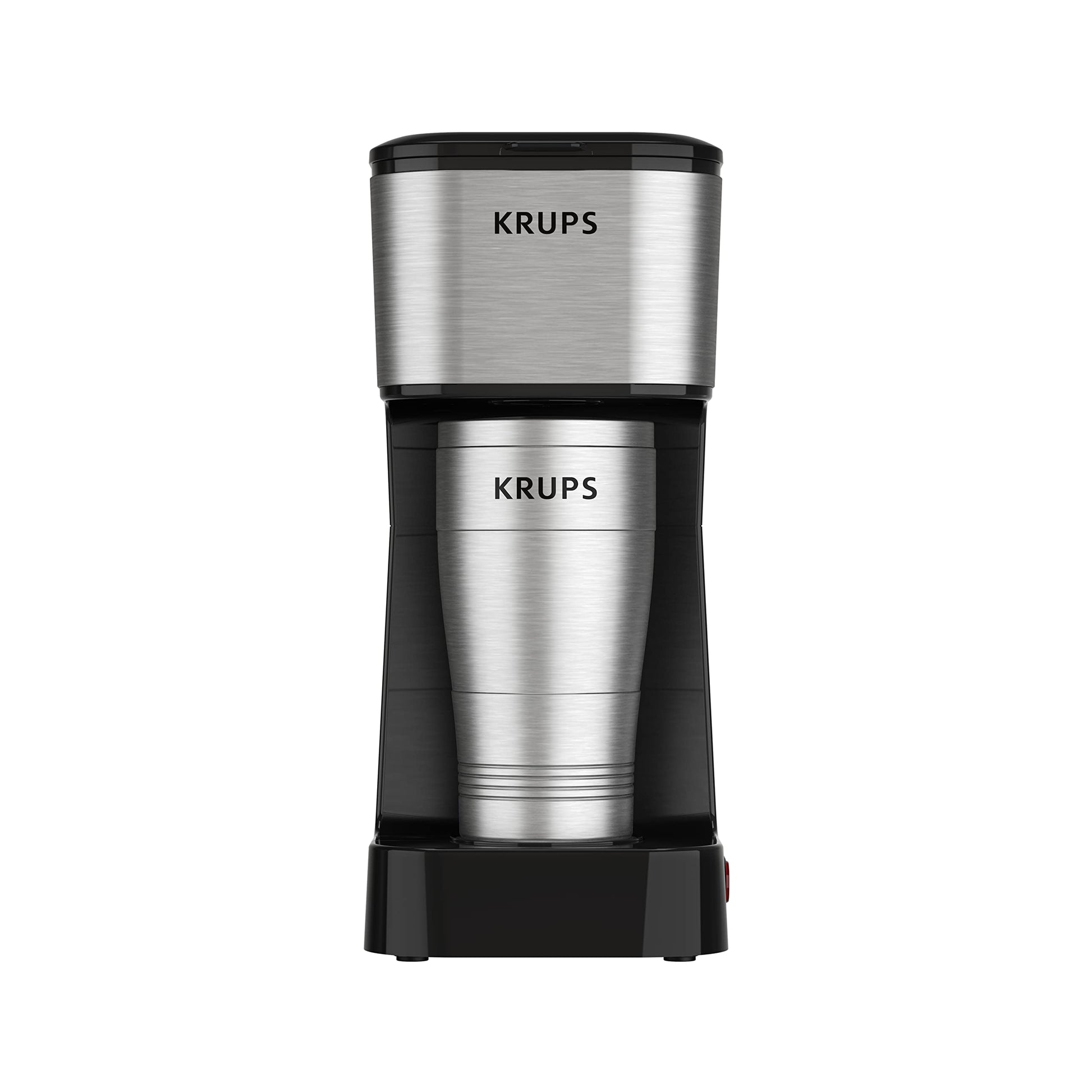 KRUPS Cafetera Personal To Go, tu café en cualquier lugar en todo momento, ideal para uso personal con termo portátil, capacidad 400 ml,KM206D50