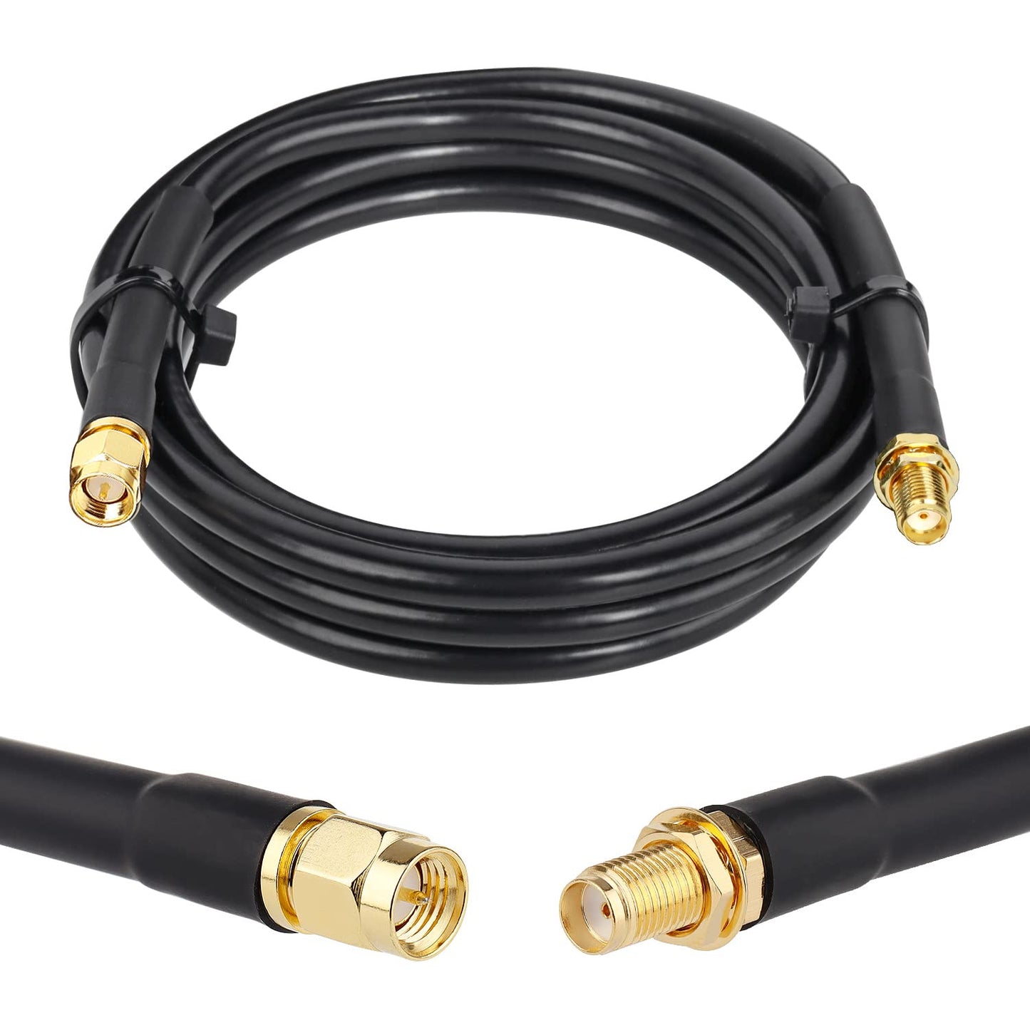 XRDS - Cable de extensión coaxial SMA macho a SMA hembra, 50 ohmios KMR240, cable coaxial SMA de baja pérdida con conectores SMA
