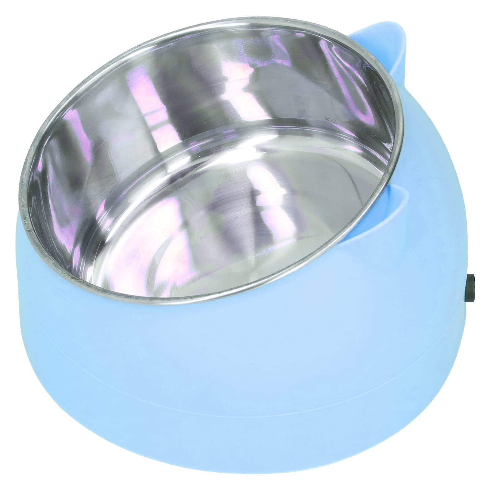 GLOGLOW Cuenco para Mascotas con Calefacción, Temperatura de Acero Inoxidable Tazón de Comida para Gatos Tazón de Calentamiento para Mascotas Perro Gato Calentador de Agua Térmico Tazón para Gatos