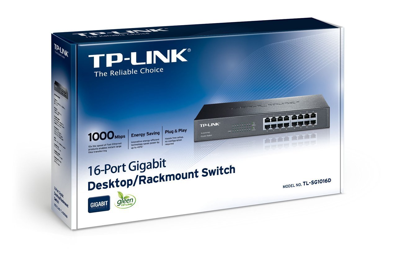 TP-LINK TL-SG1016D 16-Port Gb Switch Switch Networking Accessory