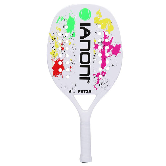 ianoni - Pala de tenis para playa (fibra de carbono, espuma viscoelástica EVA, núcleo de playa, raqueta de tenis), PR720
