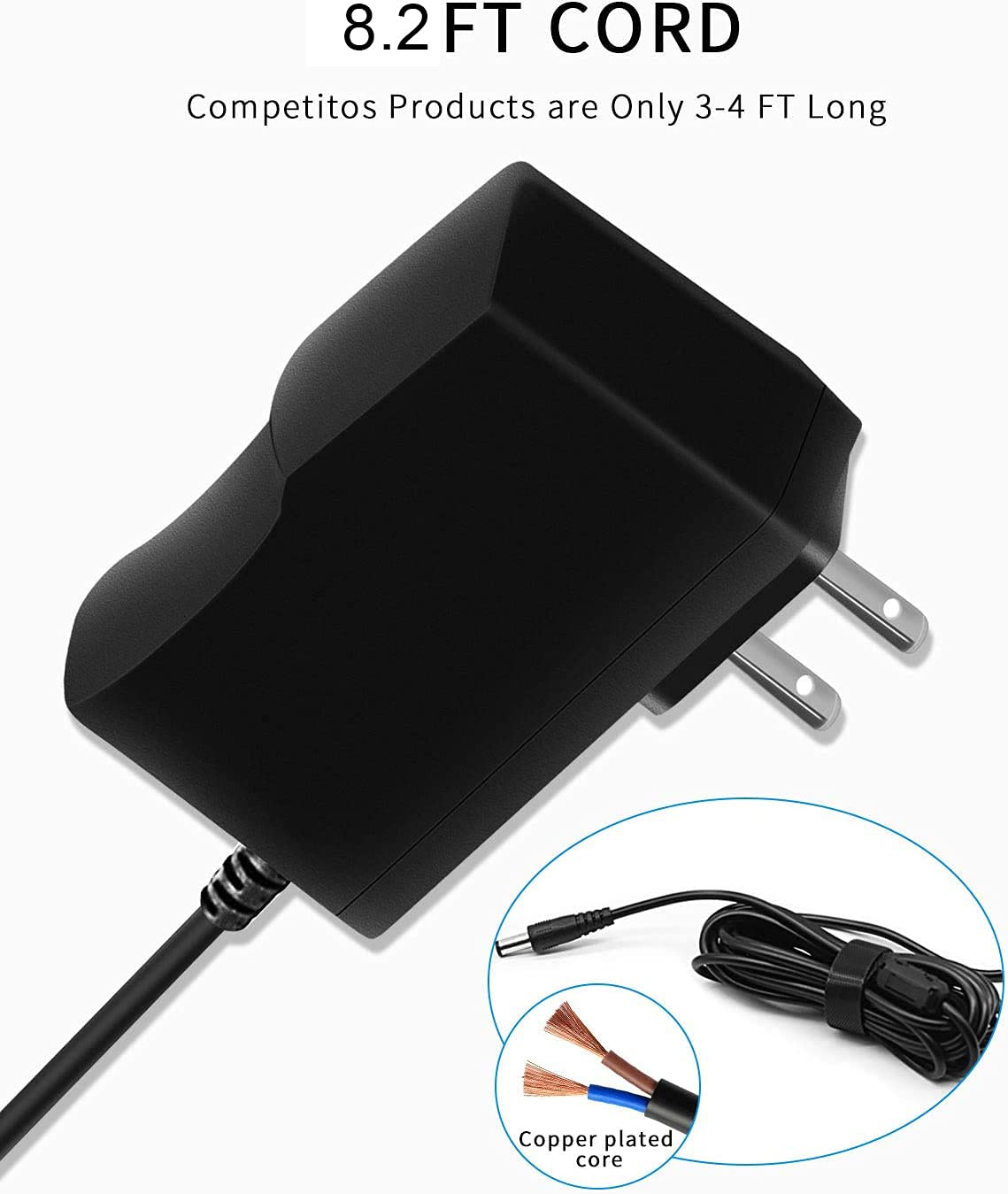 Adaptador de Corriente 9V1.5A Negro Alta Eficiencia
