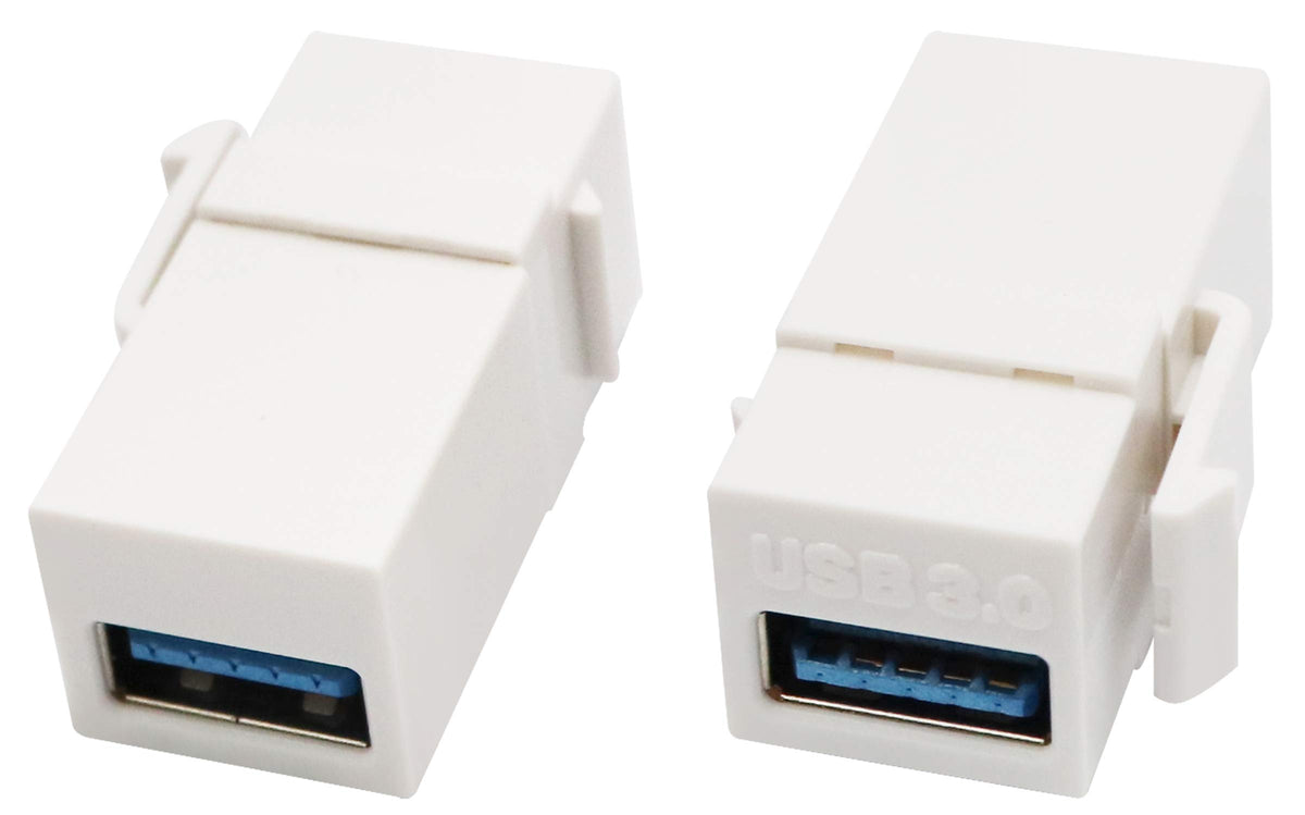 Adaptador USB 3.0 AAOTOKK Blanco Inserto Hembra a Hembra
