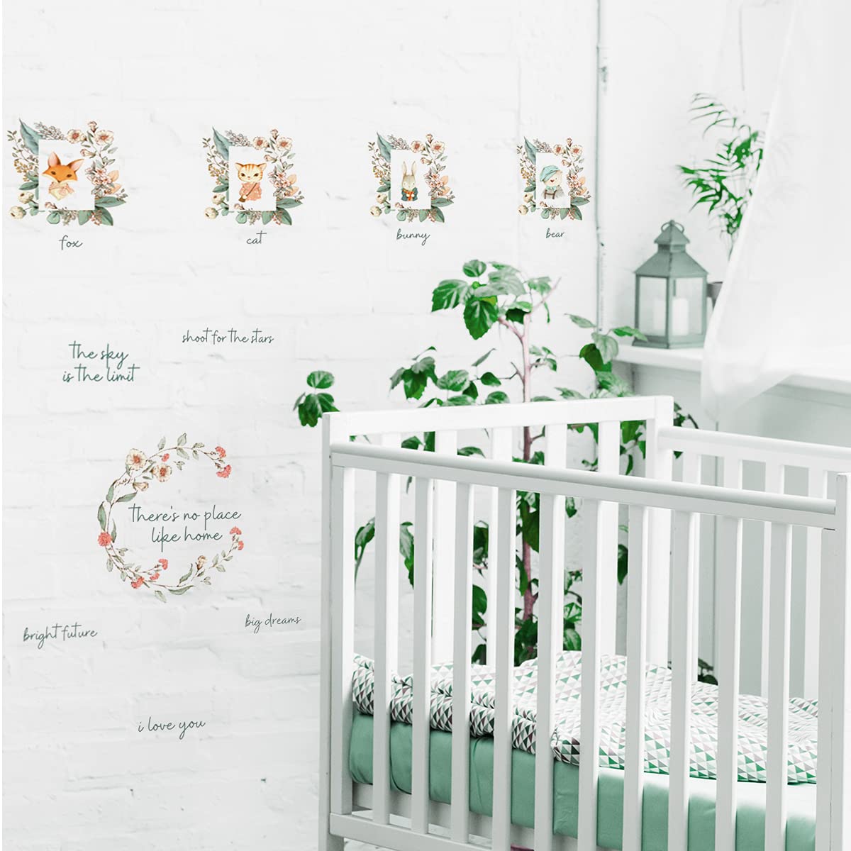 Feel Kozi - Calcomanías de pared extraíbles (60 piezas) - Pegatinas de animales para decoración de habitación de niños, decoración de pared de guardería, decoración de sala de juegos y decoración de
