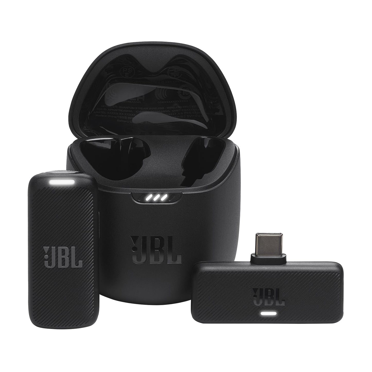 JBL Quantum Stream inalámbrico USB-C – Micrófono de transmisión inalámbrico portátil para grabaciones cristalinas, 24 Horas de Tiempo de grabación, más Carga de Velocidad, Parabrisas Incluido para