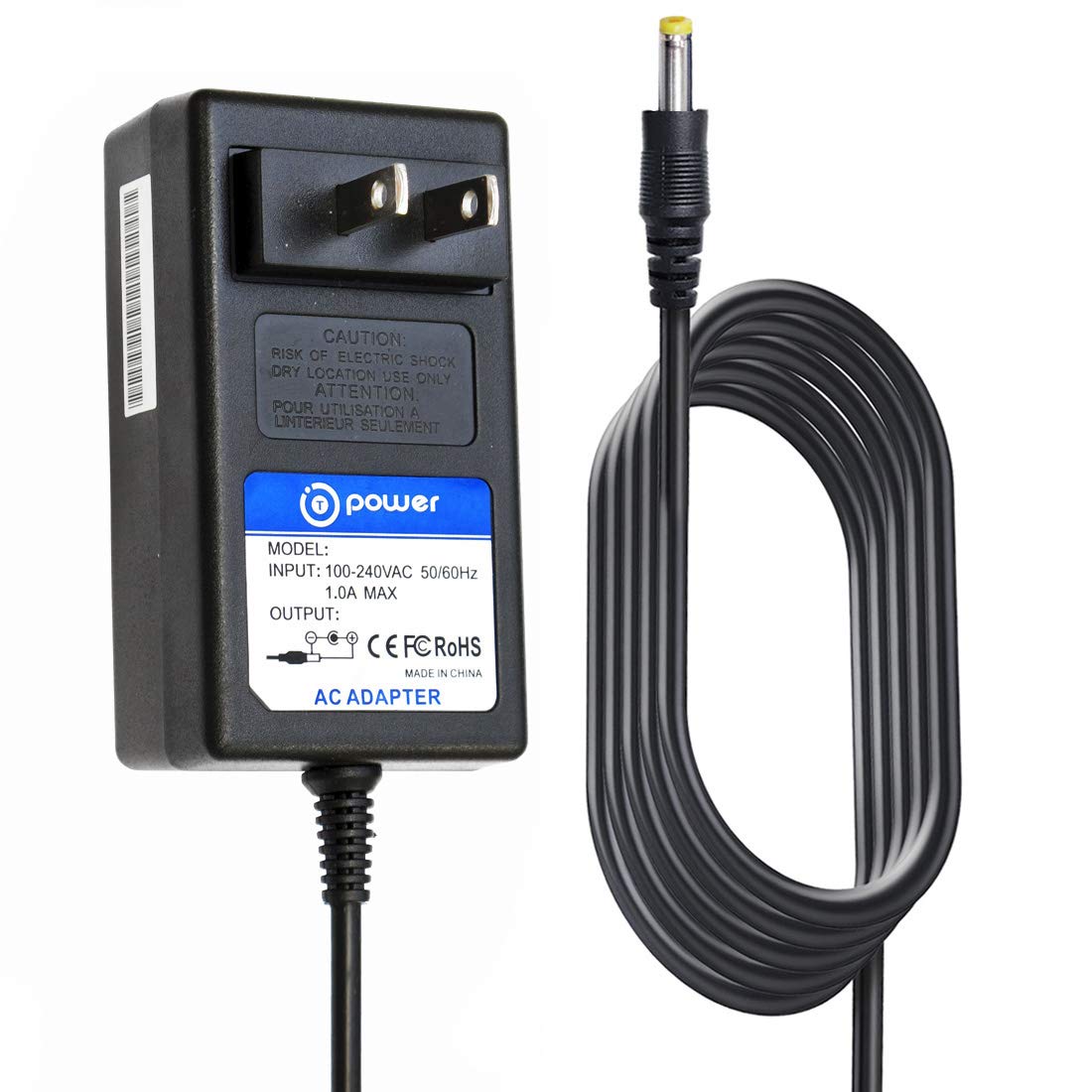 T POWER - Cargador de 9 V A para cámara digital Polaroid de impresión instantánea Z230E Zink CZA-05300 CZA-05300B, Z2300 Z2300W Z2300B - Cable de alimentación adaptador de CC