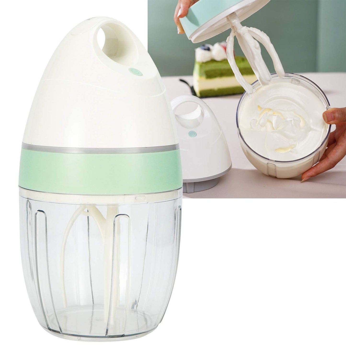 Batidora Eléctrica de Mano para Hacer Helados y Pasteles, Batidora Eléctrica para Huevos, para Hornear, Cocina