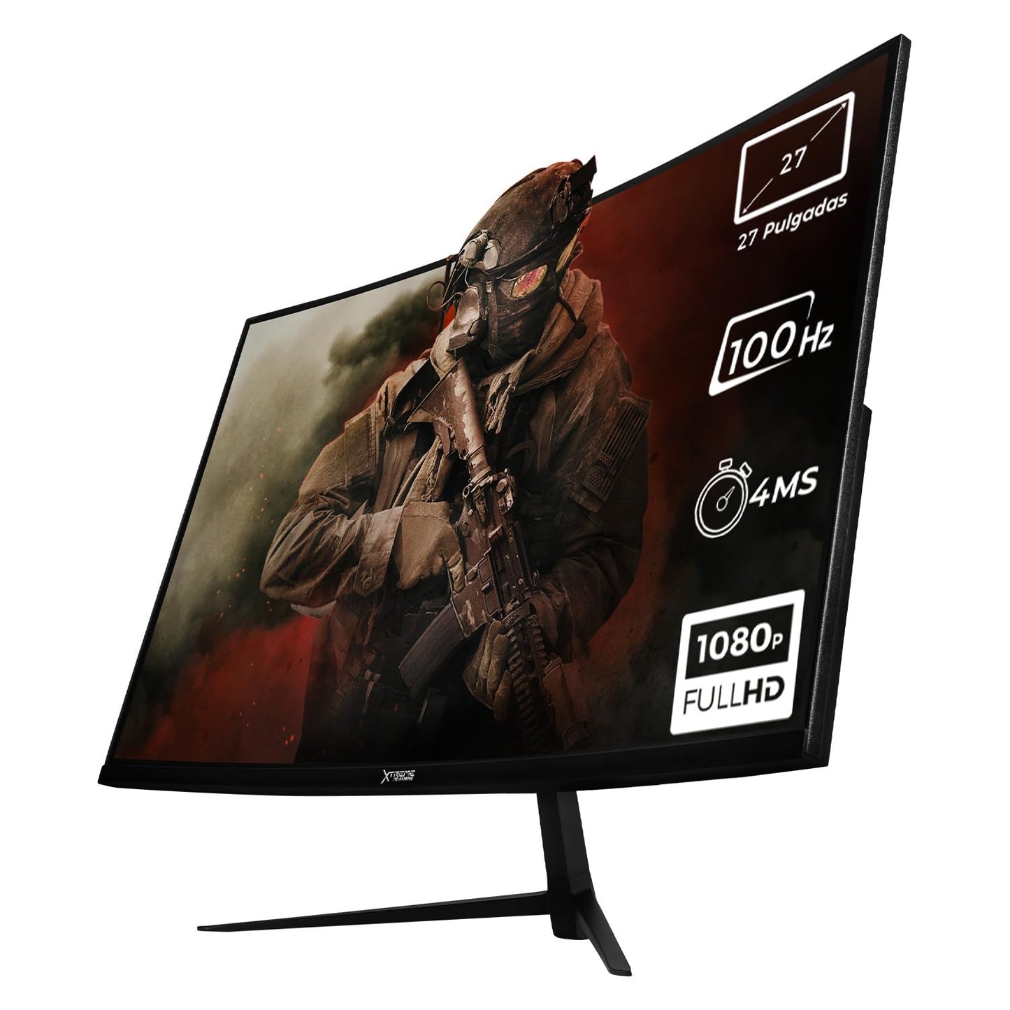 Monitor Gamer XTREME PC GAMING Negro Curvo 27" 4ms 100Hz FHD VA HDMI