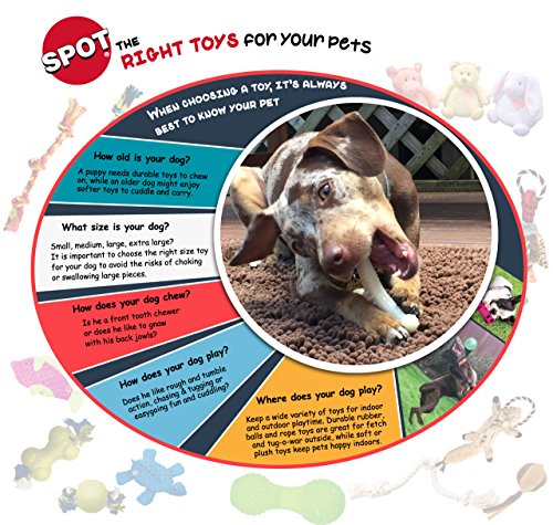 Juguete para Perros SPOT Play Strong S Bone rojo Duradero para masticadores agresivos
