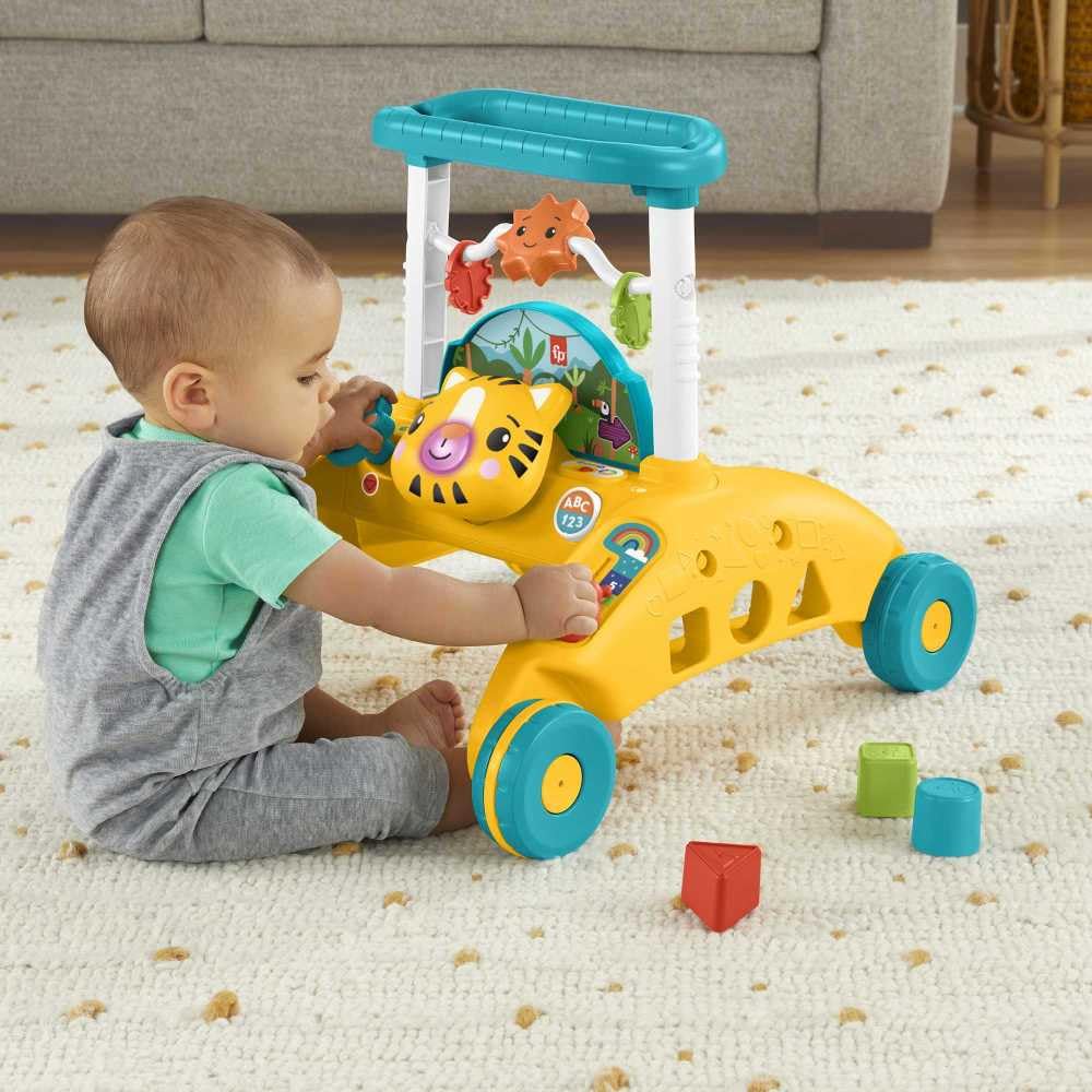 FISHER-PRICE, Andadera para Bebés de Dos Lados Primeros Pasos, Juguete para Bebé, 6 Meses en Adelante, Juguete de aprendizaje interactivo que crece con tu bebé