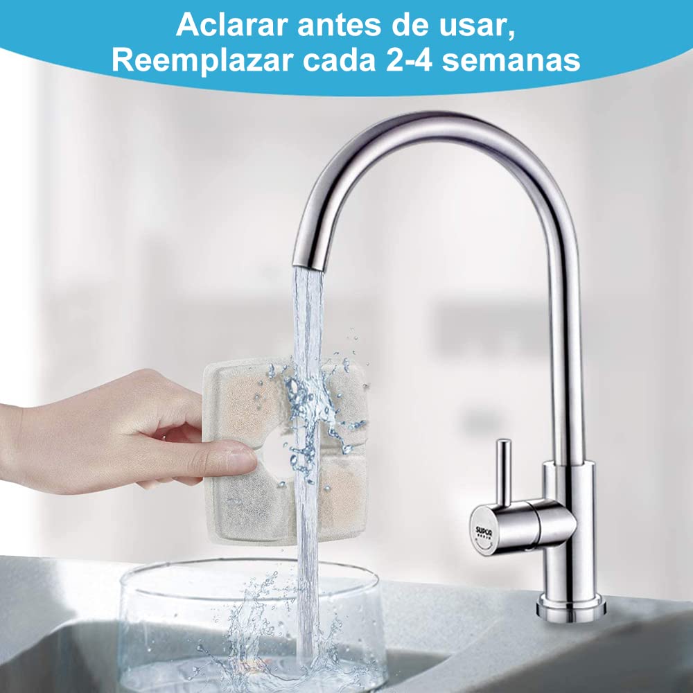 Hisemy Filtro para Fuente de Agua para Gatos,6 Pcs Filtros de Repuesto de Carbono para Fuente para Mascotas，Sistema de Triple Filtracion