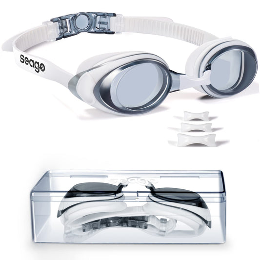 Gafas de Natación Seago Transparentes Antivaho para Miopes Adultos y Jóvenes
