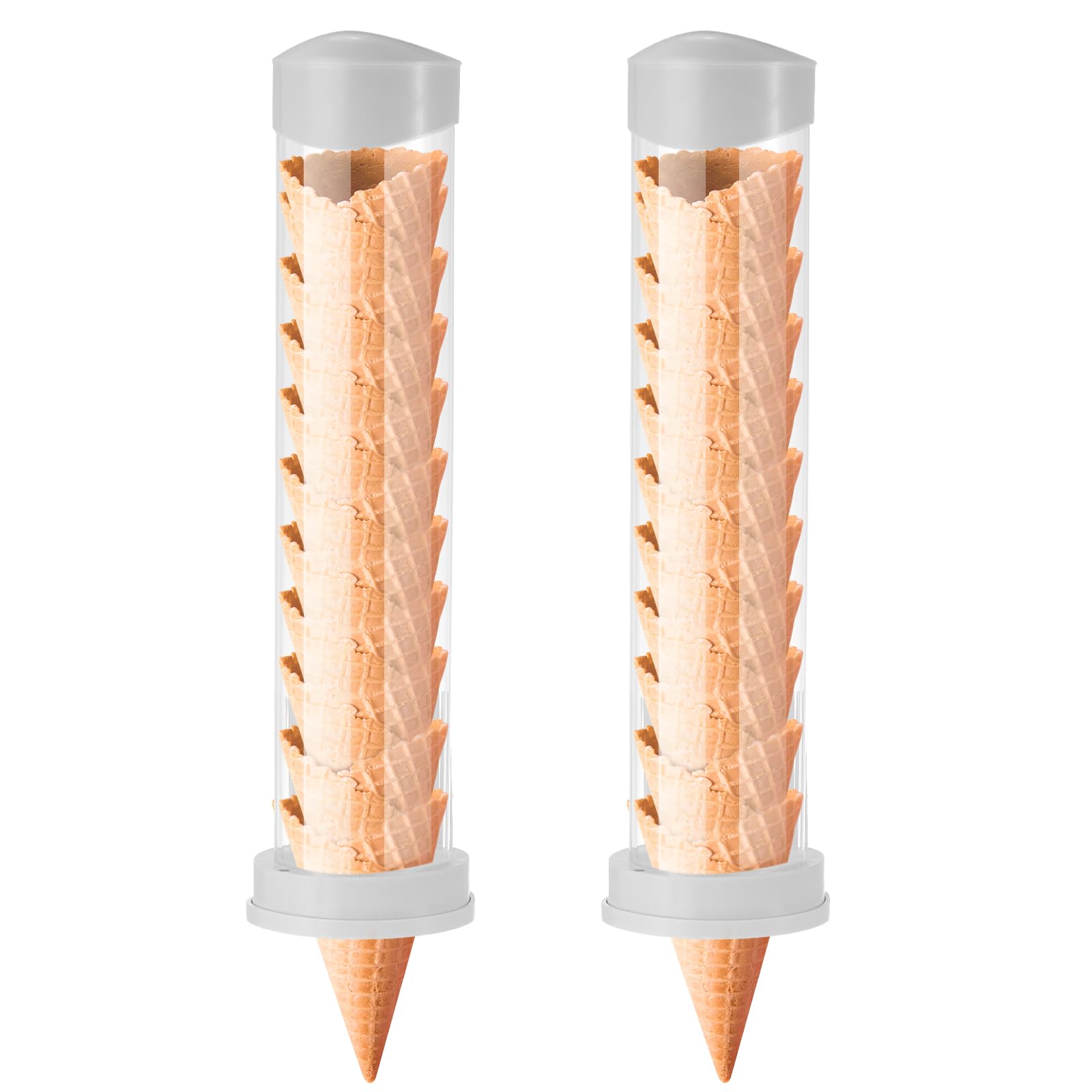 Dispensador de Conos de Helado Tioncy 16 Pulgadas x 3 Pulgadas de Diámetro con Soporte para Montes en Pared