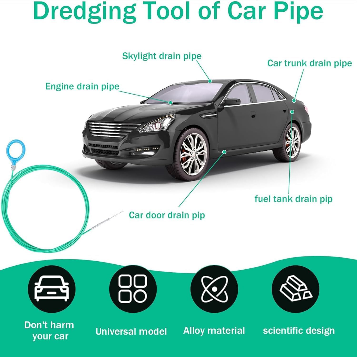 Limpiador De Desagüe Zheigaoxea 5 Metros quemacocos y techo panorámico