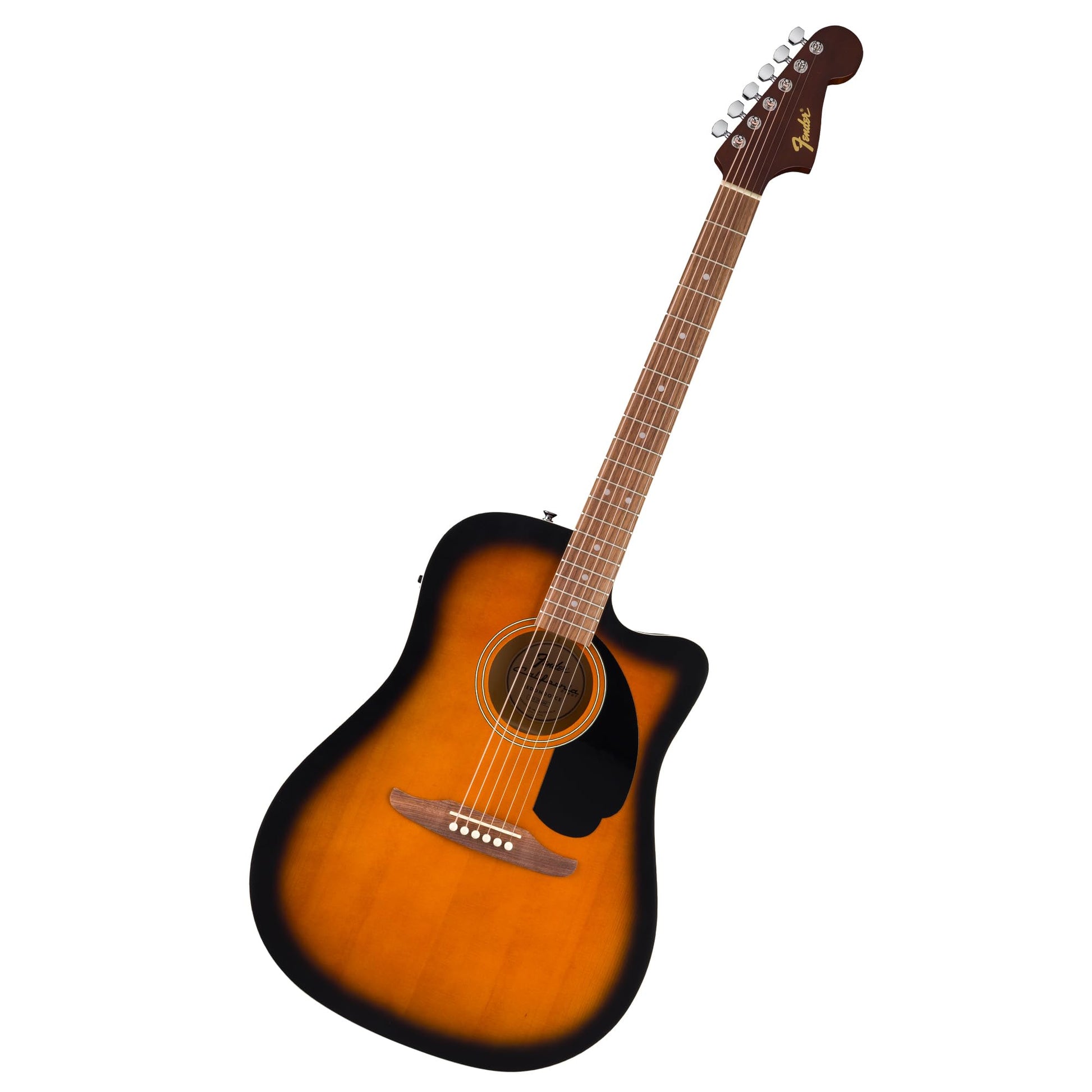 Fender Guitarra Electroacústica California Debut Redondo™ CE, Spruce Top, Black Pickguard, 2-Color Sunburst