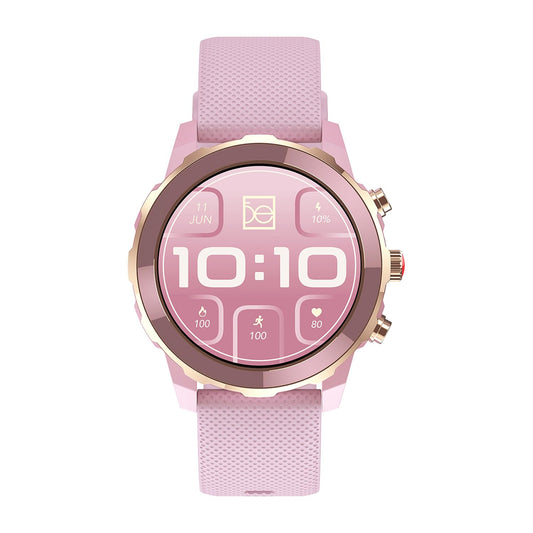 Smartwatch Cloe Rosa con Bisel Plateado IA Generativa Resistencia IP68 para Mujer