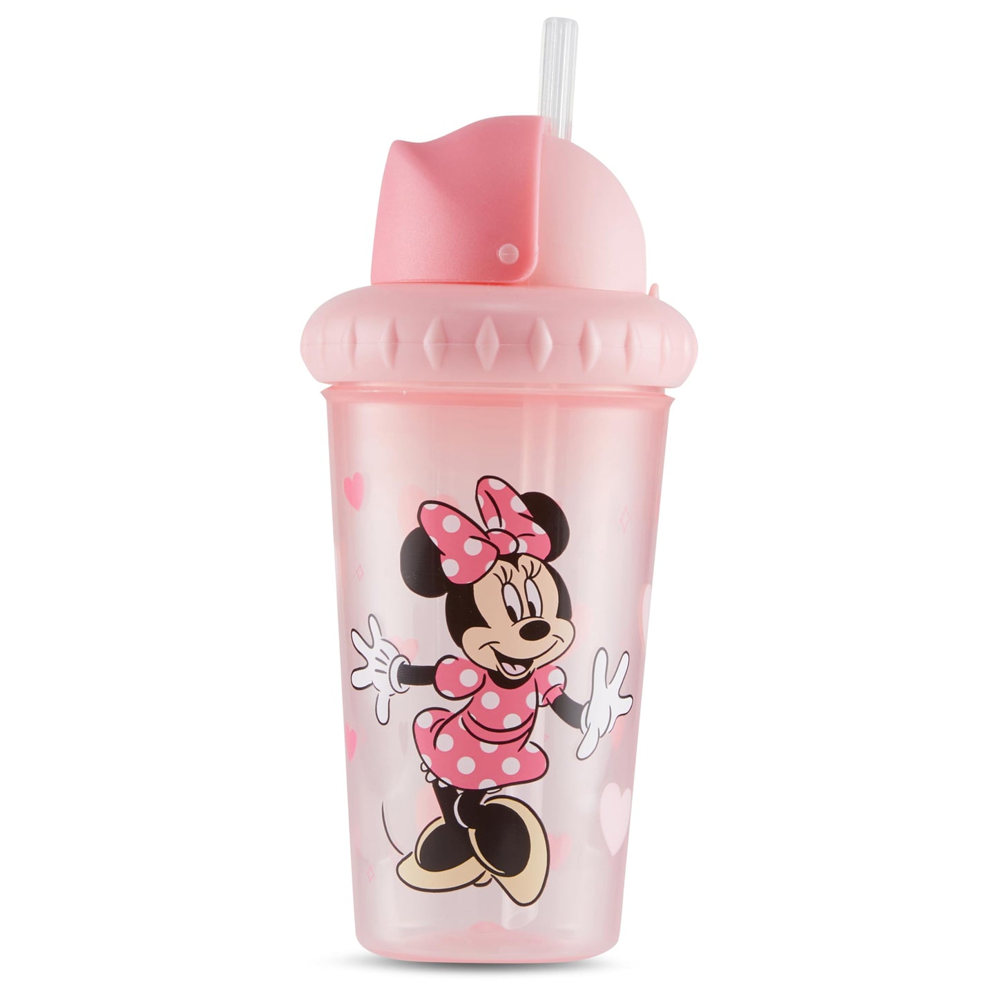 Disney - Vasos para sorbos para niños y niñas, paquete de dos tazas para sorber de 10 onzas, con popote y tapa, botella de agua de viaje duradera a prueba de fugas para niños pequeños