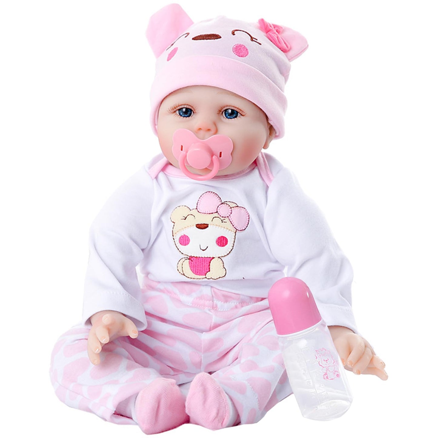Muñeca Realista de Bebe Reborn MNJKJHL 45cm con Accesorios para Regalo de Cumpleaños
