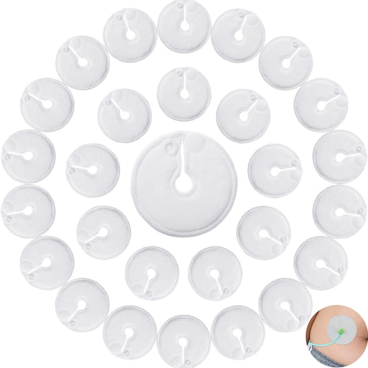 Paquete de 28 almohadillas de tubo G, almohadillas de botón abdominales para tubo G, cubiertas suaves de tubo G, almohadillas absorbentes, almohadillas de tubo G, accesorios de tubo de alimentación, almohadillas de tubo de alimentación, almohadillas de al