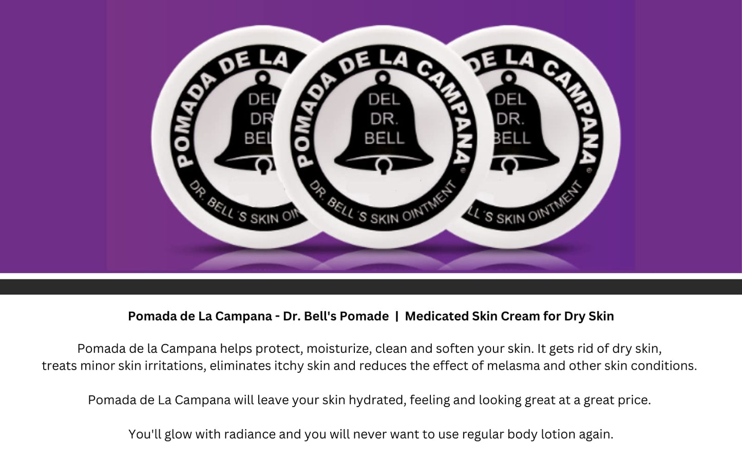 Pomada Dr. Bells Pomada De La Campana Piel Seca Melasma 2.6 Oz Juego de 2
