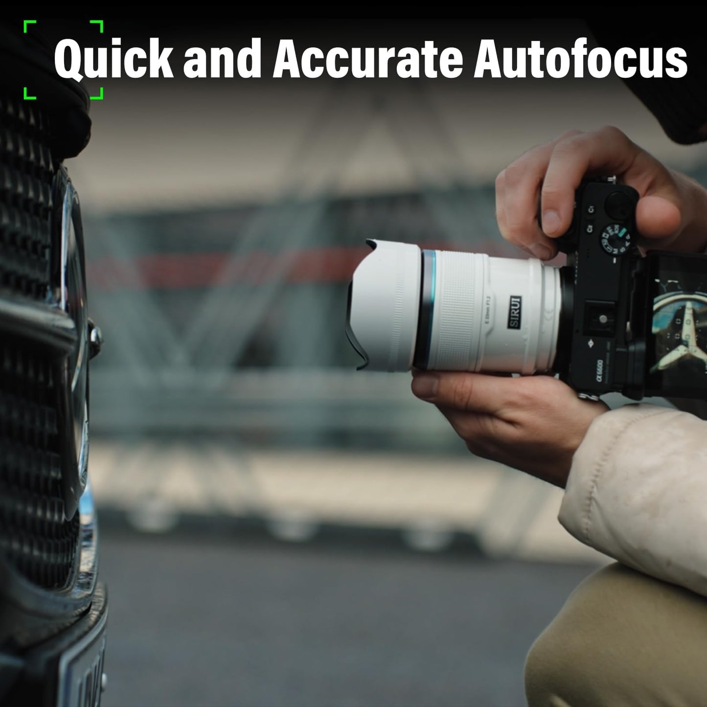 Sirui Sniper Autofocus Lens Set, F1.2 Gran Angular APS-C Camera Lens for A5 A6 A7 FX A9 ZV-E Series (E Mount, White)