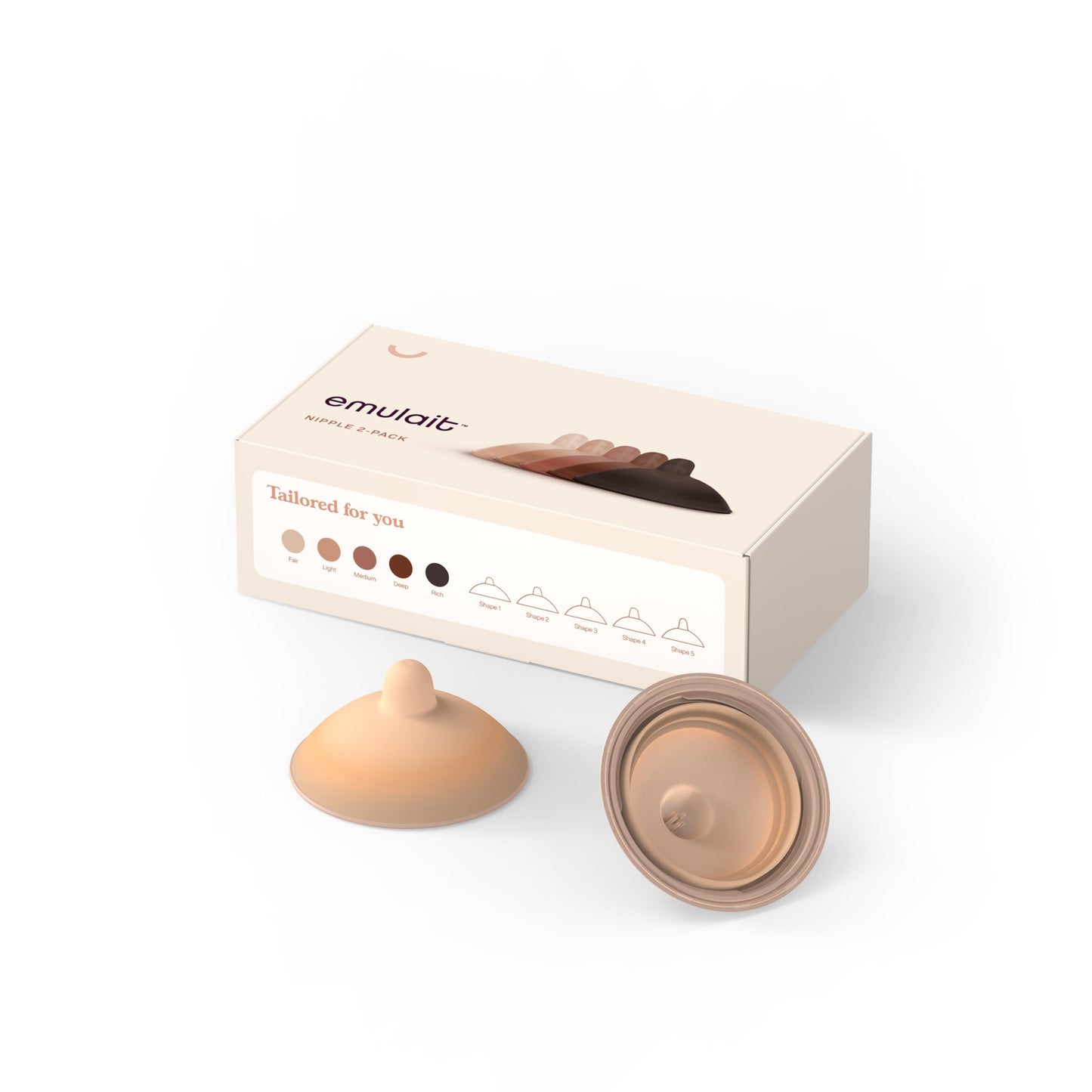 Emulait Tetina para biberón, paquete de 2 unidades - Ligera - 17 mm