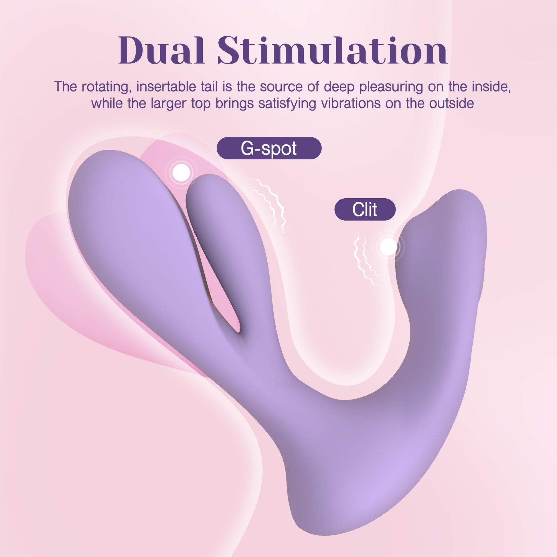 Vibrador Giratorio Tracy's Dog Rosa con Control Remoto y Estimulación Dual para Mujer