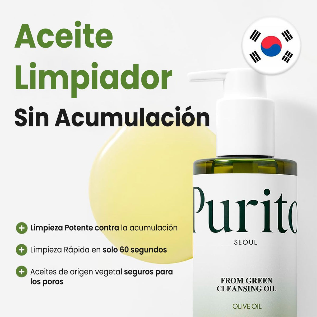 PURITO aceite limpiador facial 200 ml - cleansing oil coreano con aceites naturales - desmaquillante en aceite para limpieza profunda y suave - skincare coreano