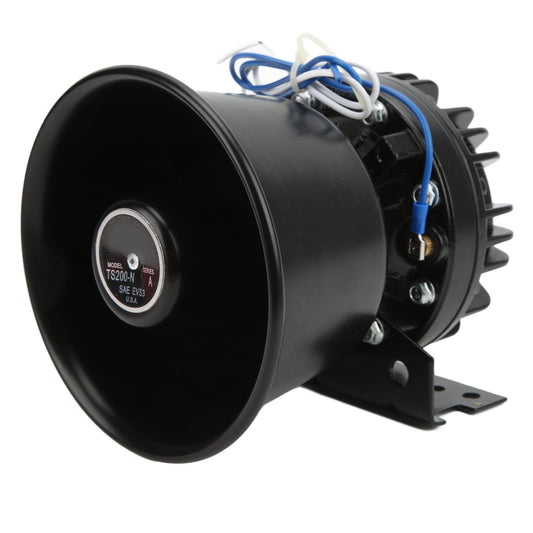 Bocina de Sirena y Alarma de Advertencia Para Coche, Altavoz de Cono Redondo de Metal Negro, Amplificador de Policía de 300 W 130 DB Pa