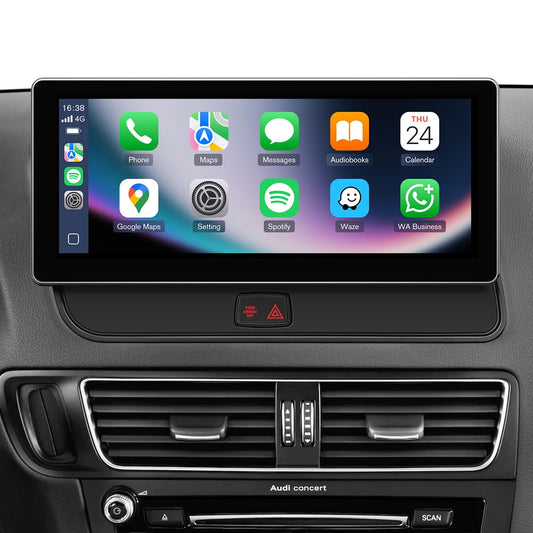 Estéreo Inalámbrico CarPlay Audi 10.25 Pulgadas Negro con Pantalla Táctil HD y Dual OS para Coche 2009-2017
