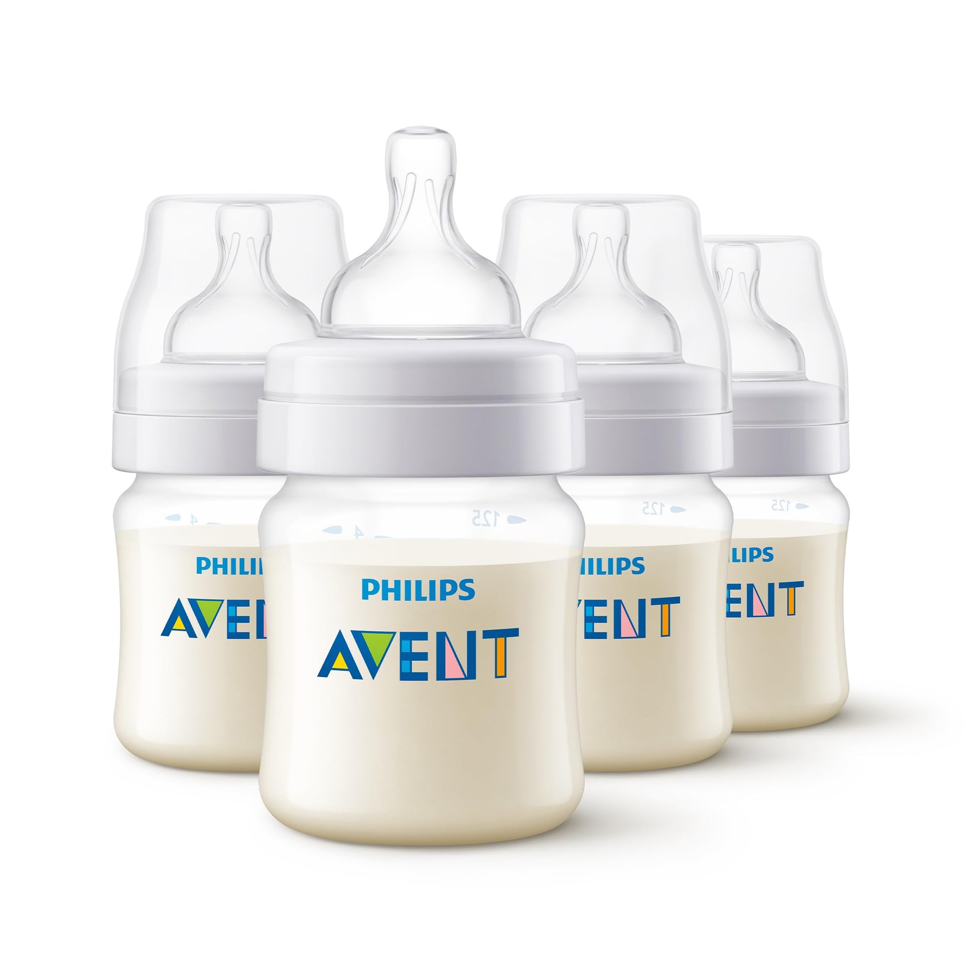 Biberón Philips Avent Azul con Válvula Anticólicos 125 ml 4 piezas