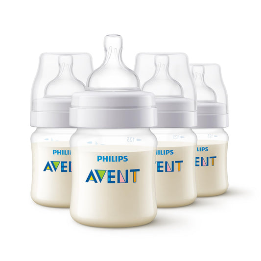 Biberón Philips Avent Azul con Válvula Anticólicos 125 ml 4 piezas