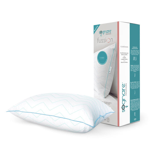 Almohada Sognare Fussion Estándar Algodón Hipoalergénica Fresca Antiácaros Lavable