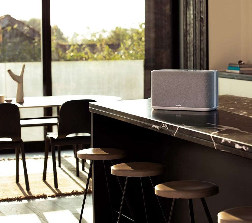 Denon Home 350 Altavoz Inteligente inalámbrico – Potente Sonido estéreo, Wi-Fi y Bluetooth, HEOS Integrado, Alexa Incorporado, Siri & AirPlay 2, Spotify Connect, Soporte multihabitación, Blanco