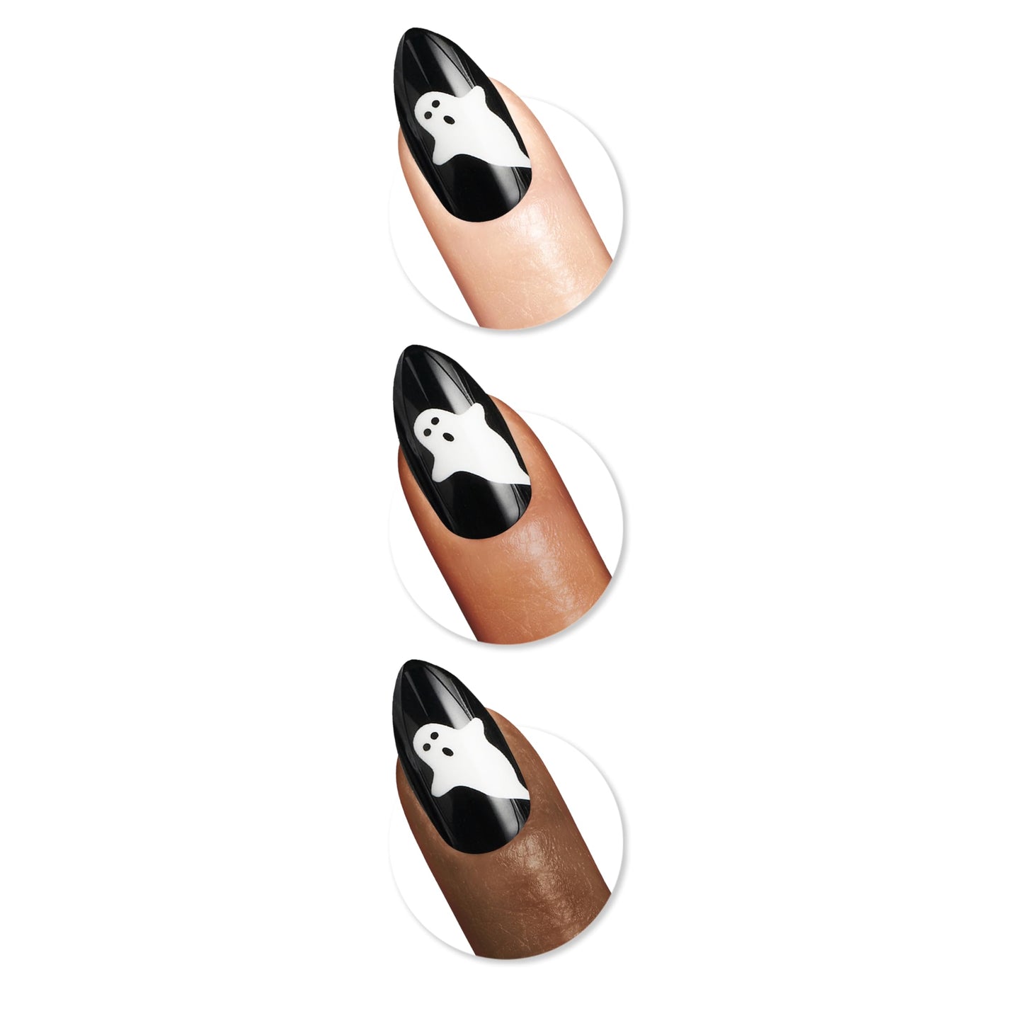 Sally Hansen Salon Effects® Perfect Manicure, Ghoul Power, Uñas postizas, Pestañas adhesivas que no dañan, Lima y Toallita con alcohol incluidos