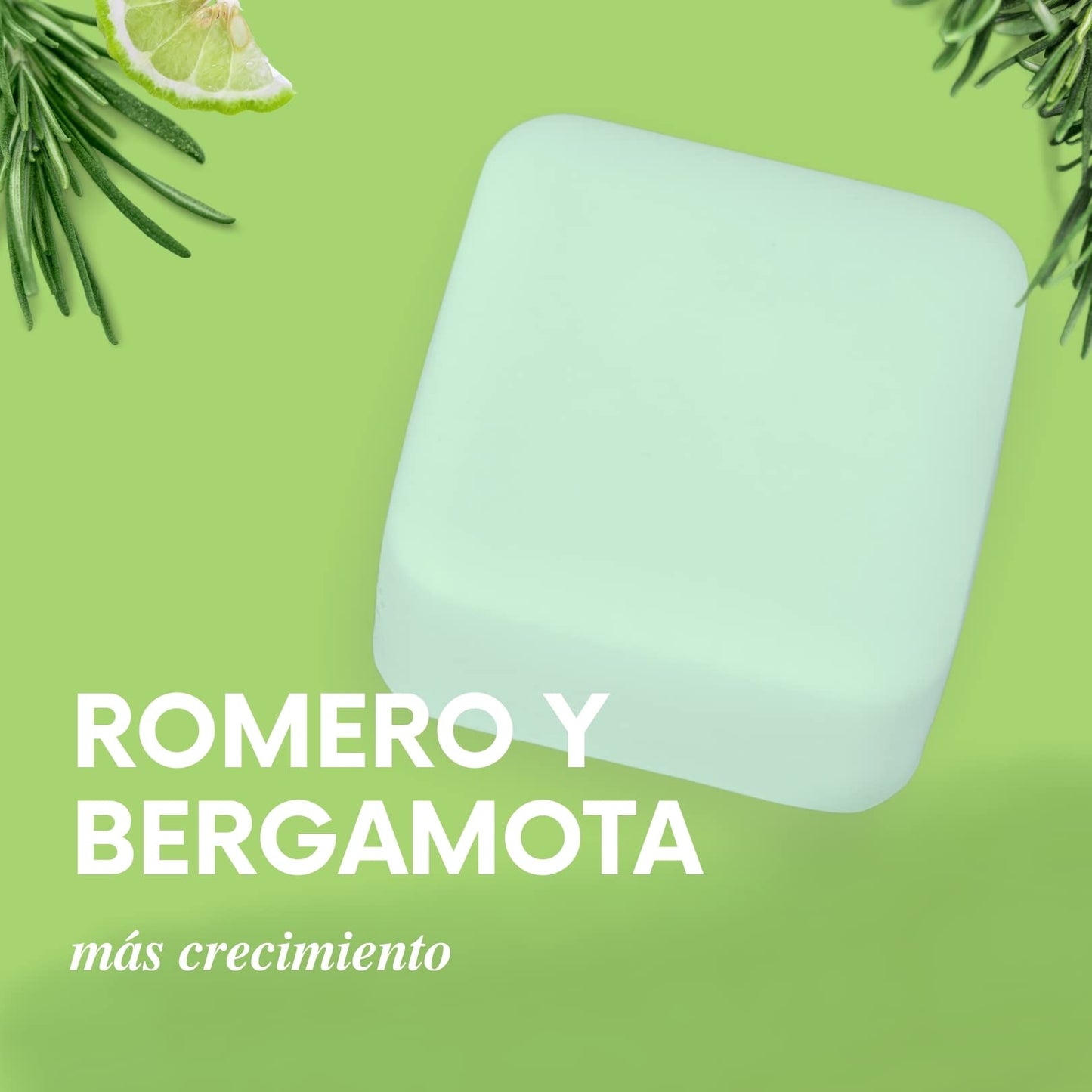 MU&ME Acondicionador Solido para el Crecimiento y Contol Caída - Acondicionador Sin Sulfatos y Parabenos con Romero para el Cabello - Hecho en Mexico (Romero & Bergamota) (140gr)